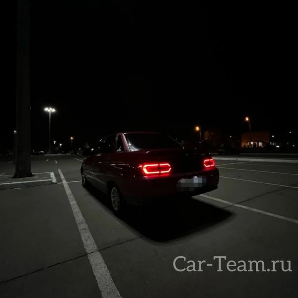Задние фонари светодиодные в стиле AUDI на ВАЗ 2110, 2112 - тонированные