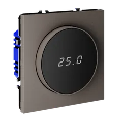 Терморегулятор электронный VOLTUM S70 с индикацией и датчиком, для теплого пола, (капучино)