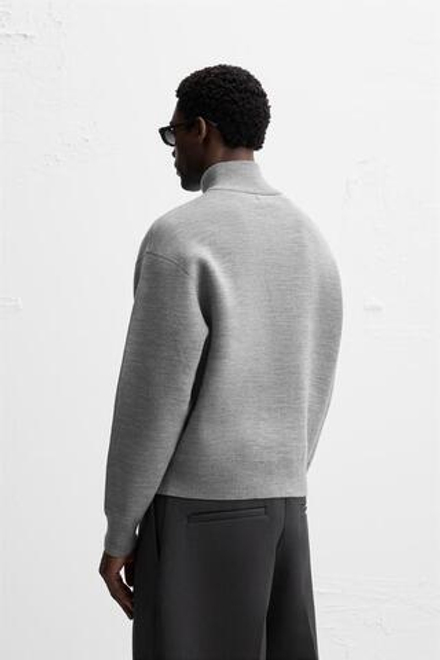 ZARA СВИТЕР С ЗАСТЕЖКОЙ-МОЛНИЕЙ, СЕРЫЙ