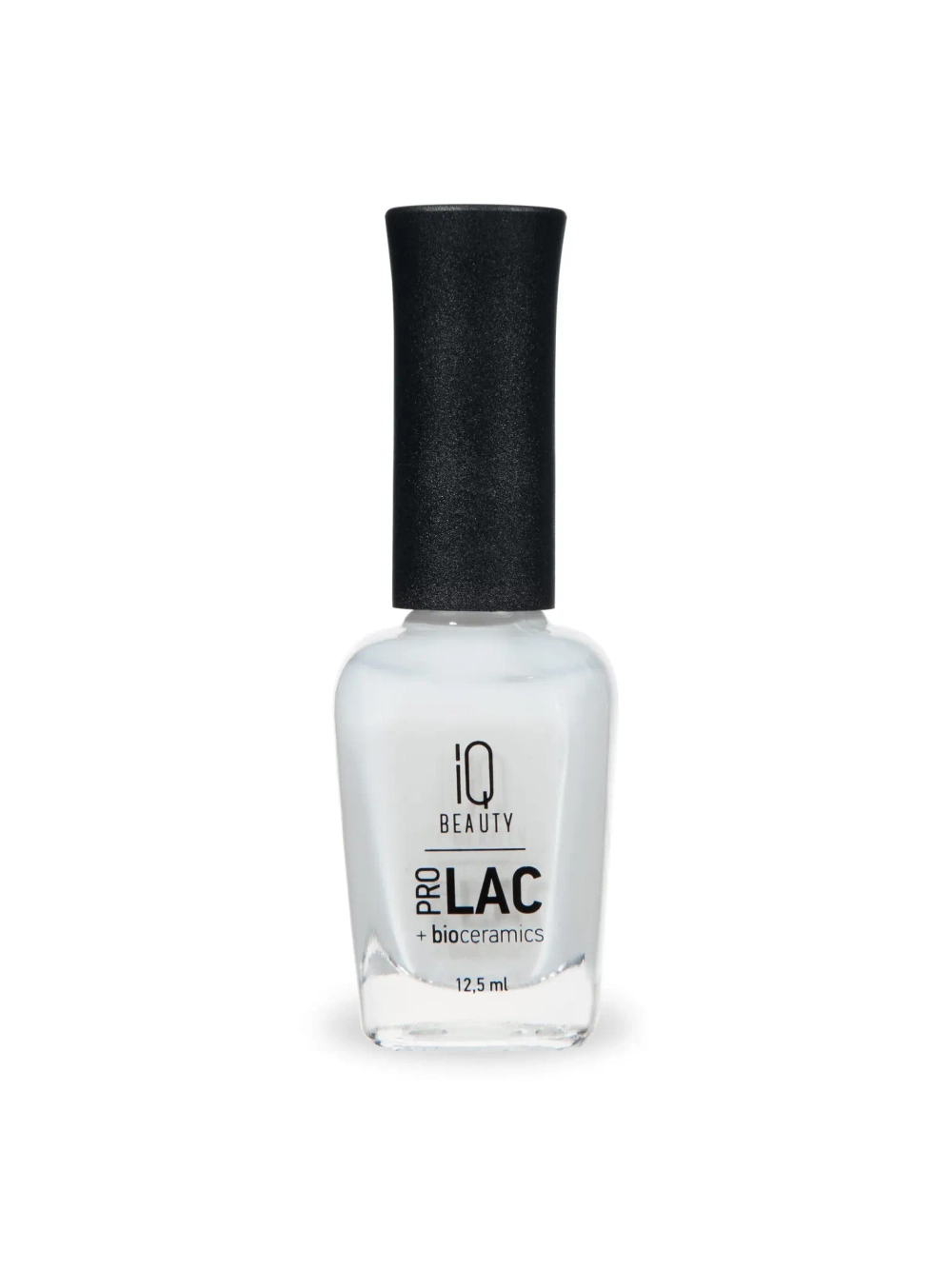 IQ BEAUTY Лак для ногтей профессиональный укрепляющий с биокерамикой #044, 12.5 мл Молочный, полупрозрачный
