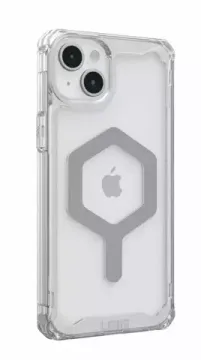 Чехол с поддержкой MAGSAFE Uag Plyo для iPhone 15 Plus 6.7", цвет прозрачный/серебро (Ice/Silver)