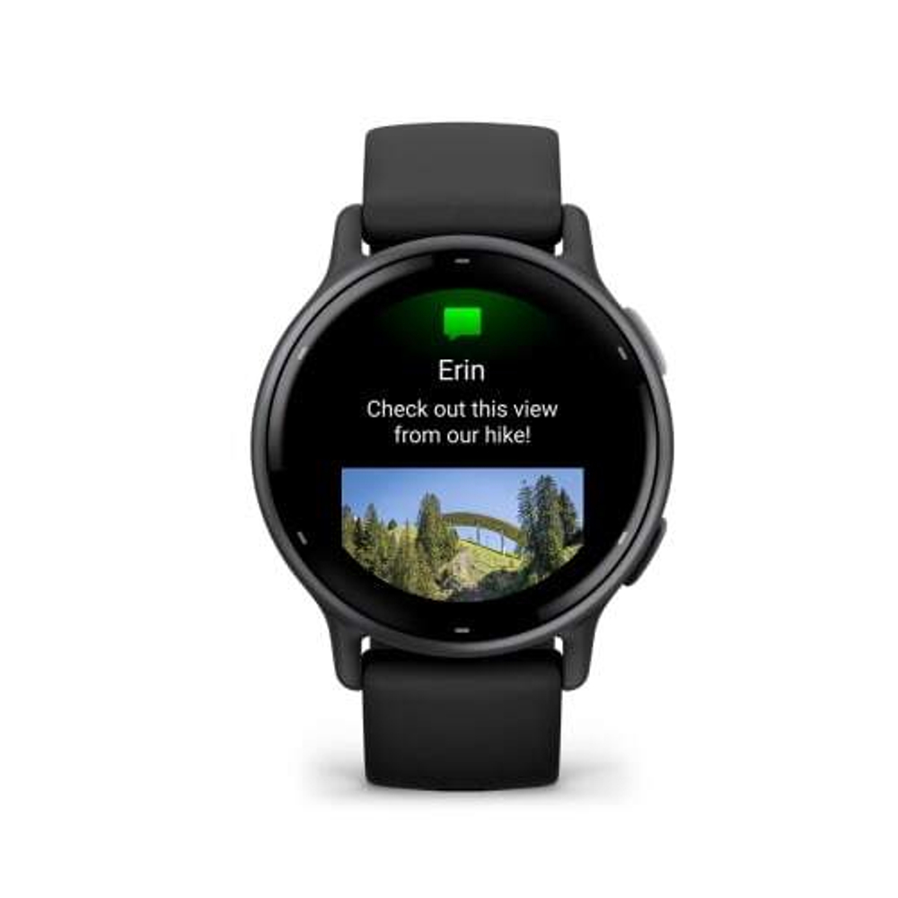 Смарт  часы Garmin Vivoactive 5 черные с серым безелем и силиконовым ремешком