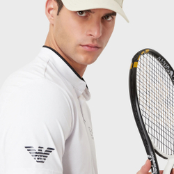 Мужское теннисное поло EA7 T-Shirt Men - White