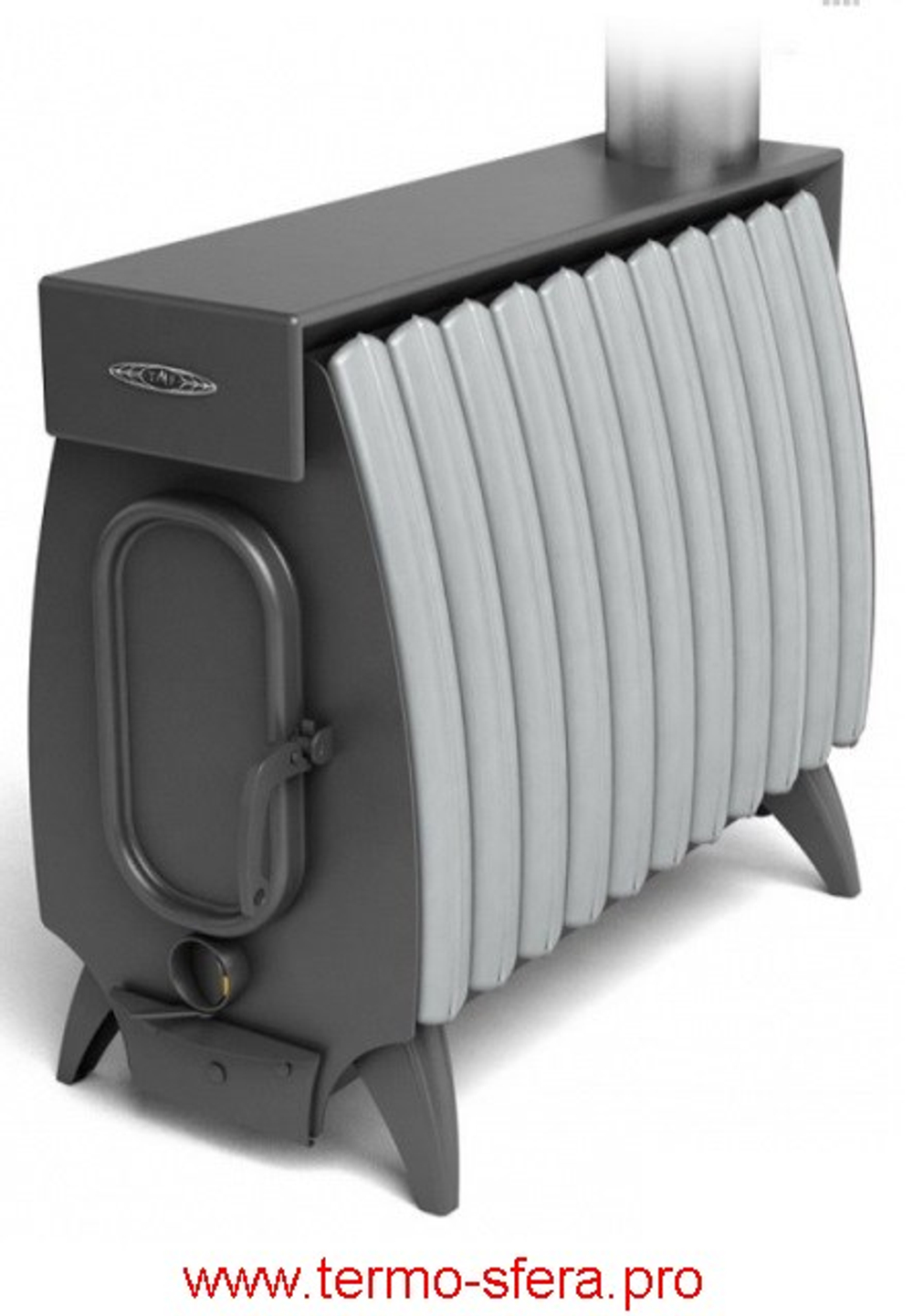 Печь длительного горения ТМФ Огонь-Батарея 11 Лайт Серый металлик