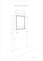 Зеркало Aquaton Лофт Урбан 65 дуб орегон 1A254102LQX50