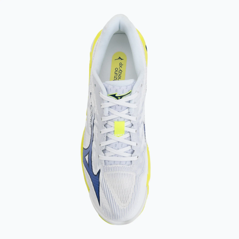 Кроссовки волейбольные Mizuno Wave Lightning Elite white/lighting yellow/dazzling blue