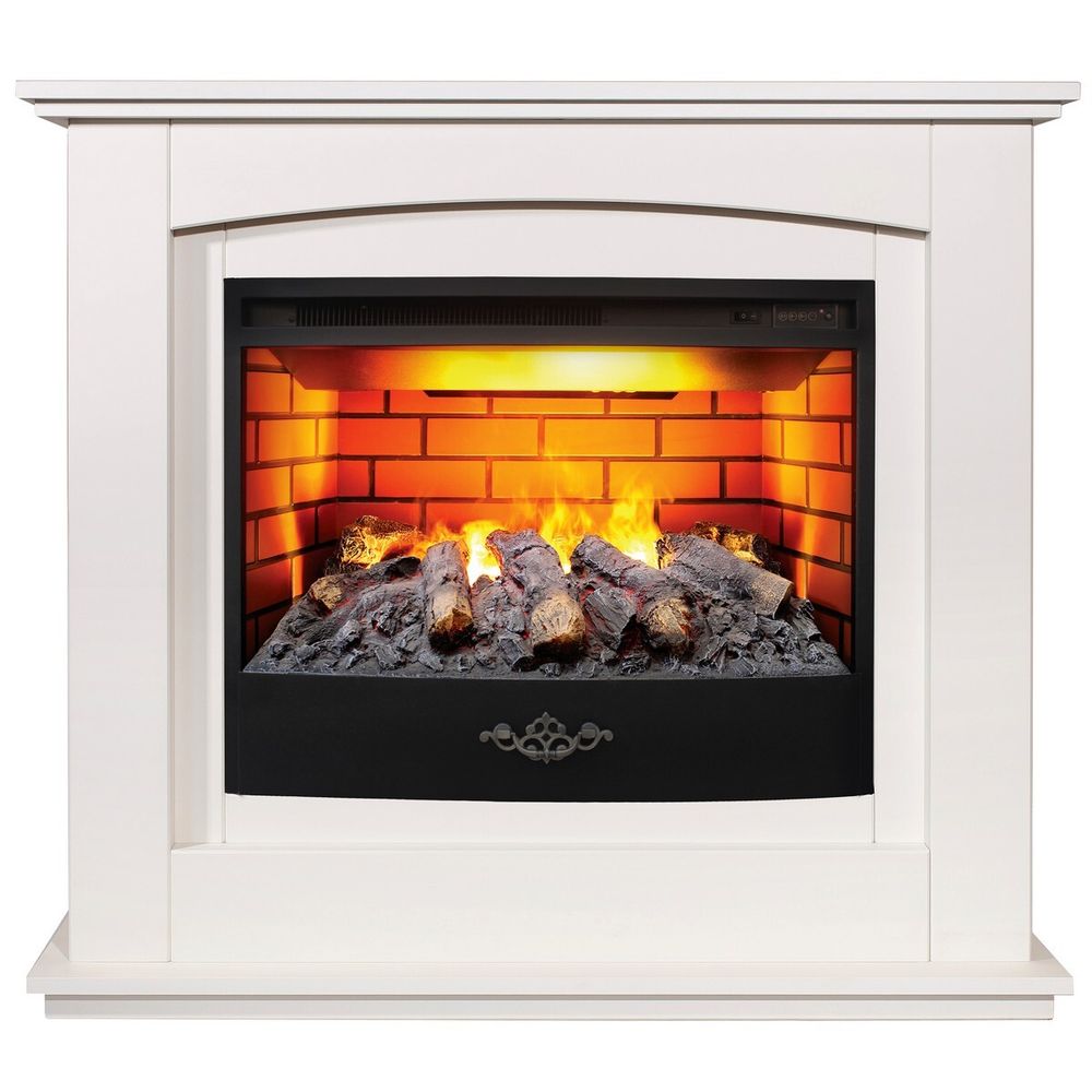 Электрокамин RealFlame Canada 25,5 WT белый с очагом 3D Firestar 25,5