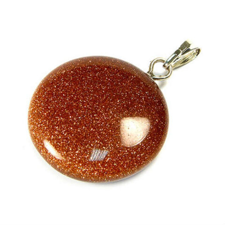 Кулон "Монетка" авантюрин коричневый