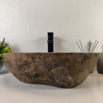 Каменная раковина из речного камня RS-05382 (54*41*15) 0862 из натурального камня