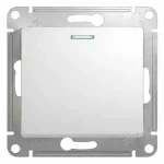 GLOSSA 1-клавишный ВЫКЛЮЧАТЕЛЬ с подсветкой, сх.1а, 10АХ, механизм, БЕЛЫЙ