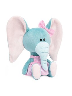 Мягкая игрушка Слониха Симба в розовом сарафане (15 cm), в коробке