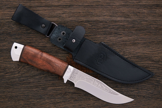 Нож разделочный АиР Клычок-1, клинок 135мм, сталь 100Х13М, рукоять орех/алюминий