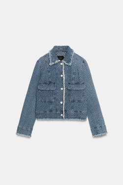 ZARA ДЖИНСОВАЯ КУРТКА — ZW COLLECTION, СИНИЙ