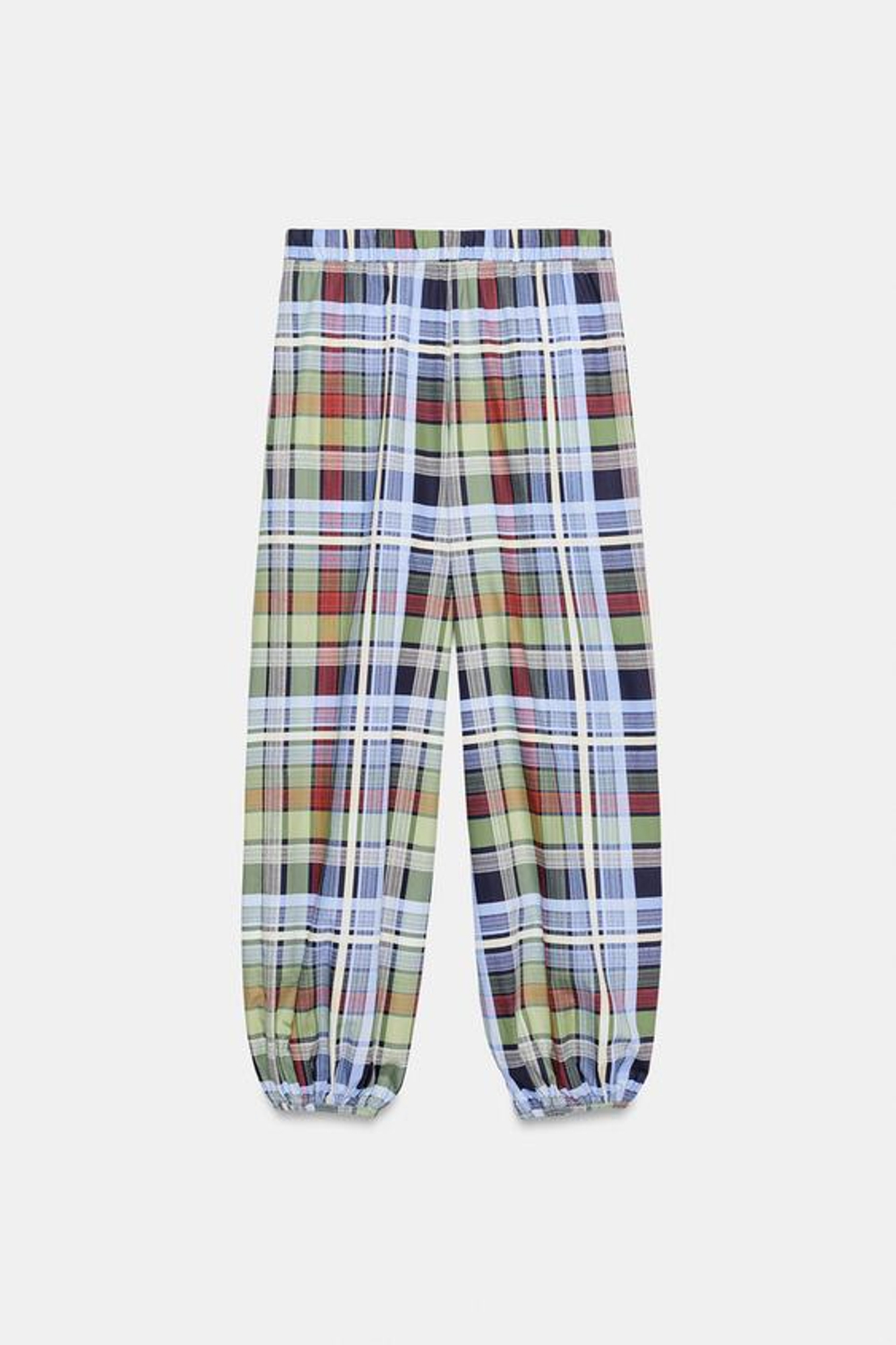 ZARA БРЮКИ-БАГГИ В КЛЕТКУ — ZW COLLECTION, РАЗНОЦВЕТНЫЙ