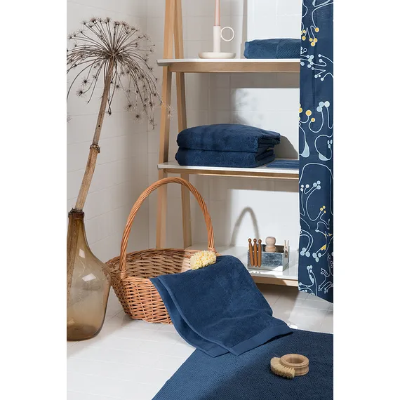 Полотенце банное темно-синего цвета Essential, 90х150 см