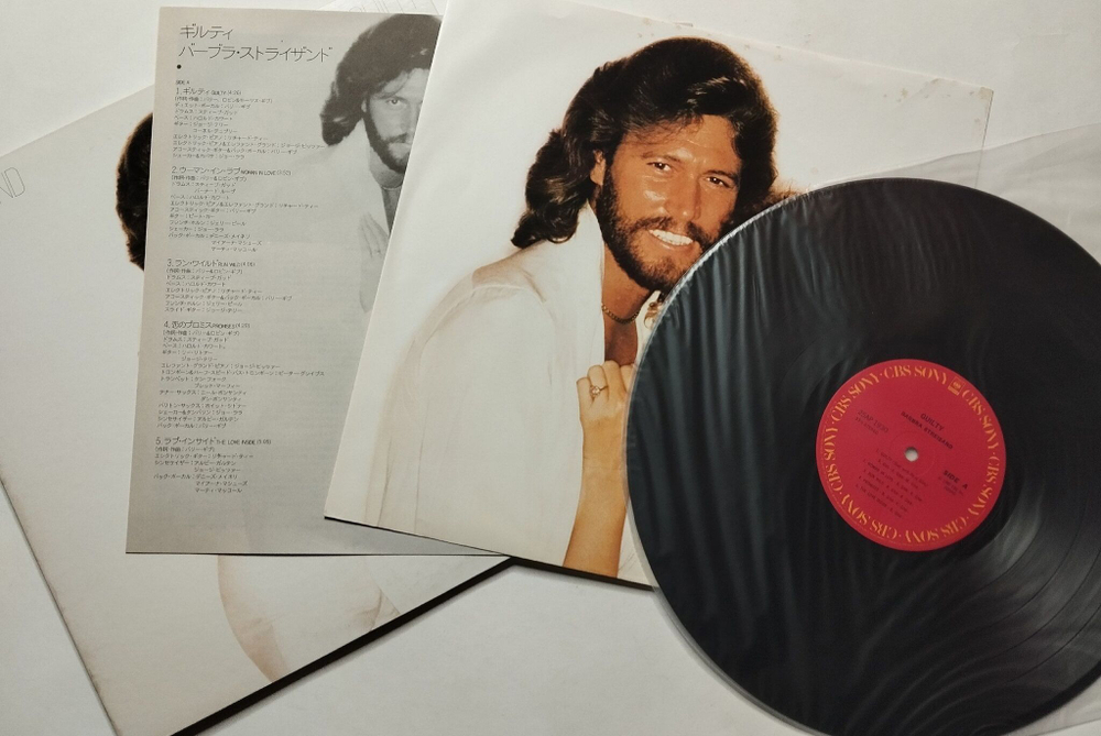 Винтажная виниловая пластинка LP Barbra Streisand, Barry Gibb Guilty (Japan 1980) (No Obi)