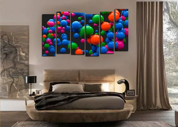 Модульная картина "Надувные шарики"