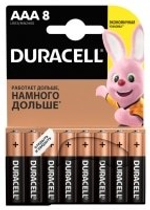 Элемент питания DURACELL Basic AAA 1.5V LR03 8шт