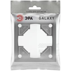 Рамка для розеток и выключателей ЭРА Galaxy 15-5001-06 на 1 пост графит | Эра Galaxy
