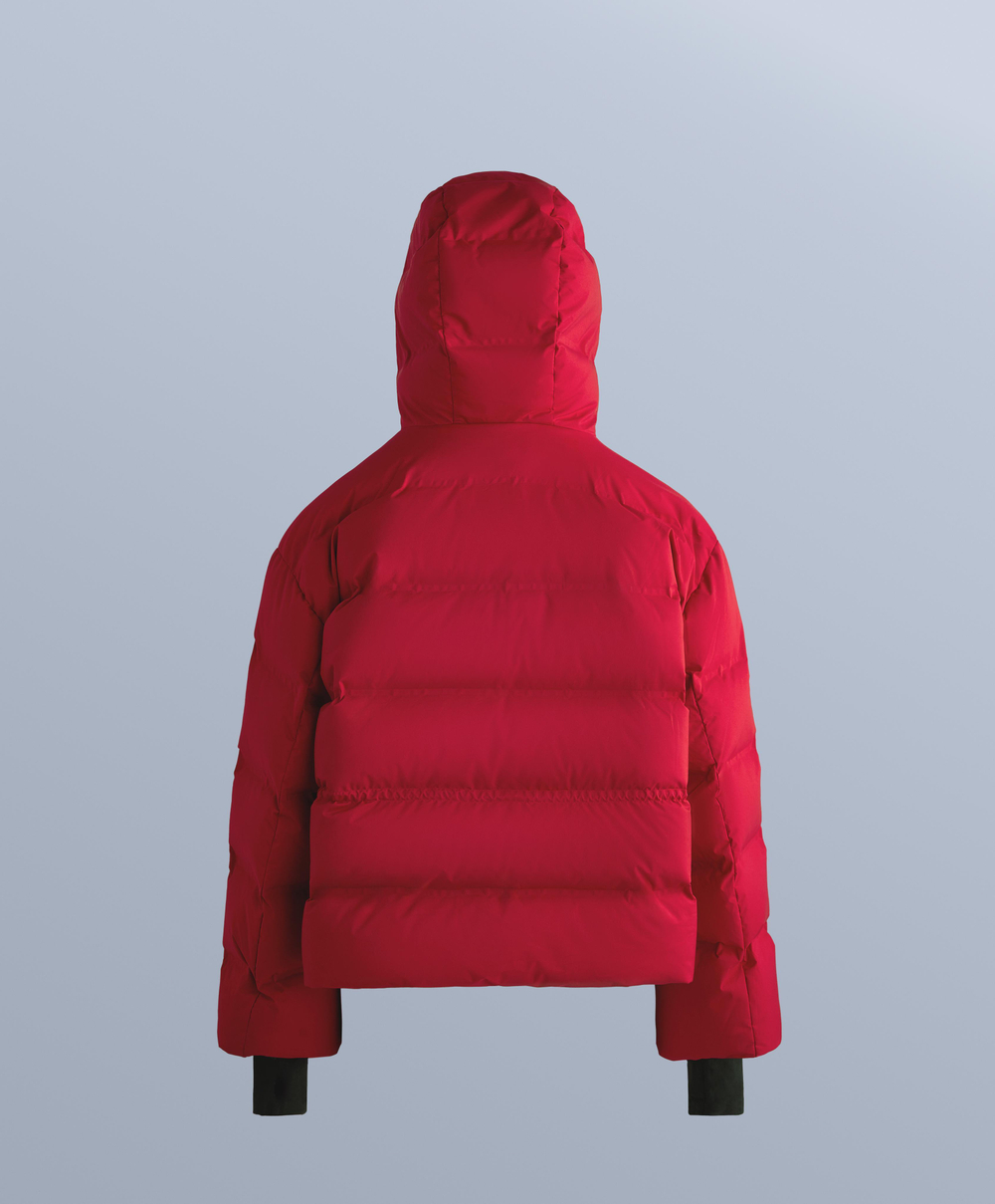 Oysho Легкий водонепроницаемый короткий пуховик Minardi Piume Kayak, красный