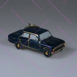 Фарфоровая ёлочная игрушка автомобиль Копейка