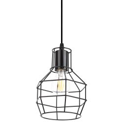 Светильник подвесной ЭРА PL11 BK под лампу E27 высота плафона 220мм подвеса 730мм черный