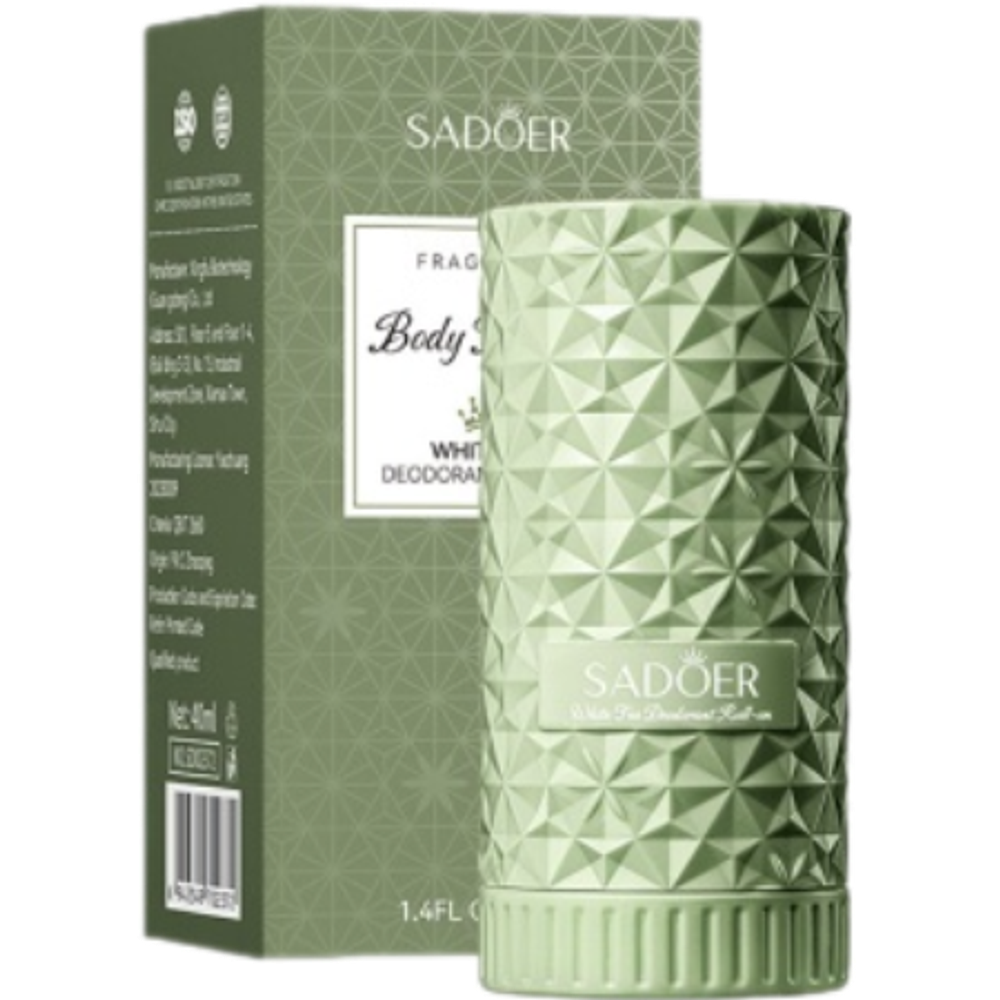 Sadoer Body Perfum White Tea Deodorant Roll-on, 40ml - Дезодорант роликовый женский (Розмарин, Жасмин, Пион)