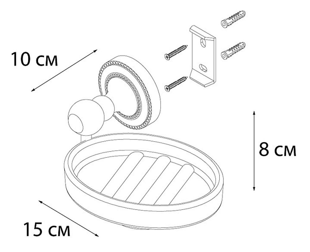 "STYLE" Мыльница керамика FX-41108 (к/к 10)
