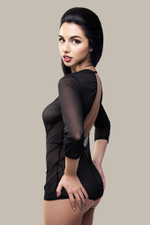 Эротический комбинезон Waname Preciosity черный 46-48