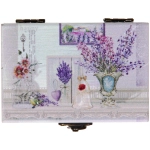 Шкатулка деревянная с зеркалом «МАРЦИПАН», утренняя сирень, 9.5*6.5*5см (в коробке)