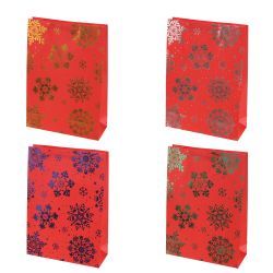 GAEM Пакет подарочный L (бумага 210г/м2, блок 12шт), L31 W12 H44 см, 4в.