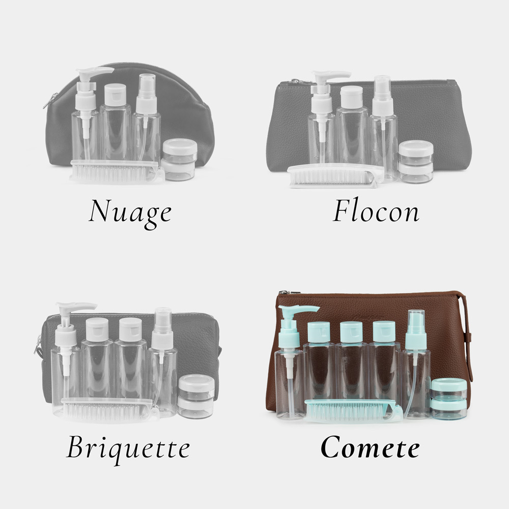 Косметичка Comete из кожи теленка, цвета шоколад