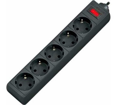 Сетевой фильтр Defender ES 1,8м (5 розеток) Black