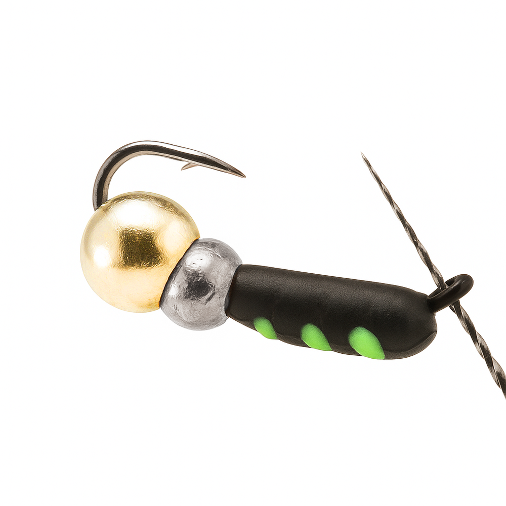 Мормышка Владимирская 618 "Гвоздик Тандем Metallic", 2.5мм, 0.7гр (10шт/уп)