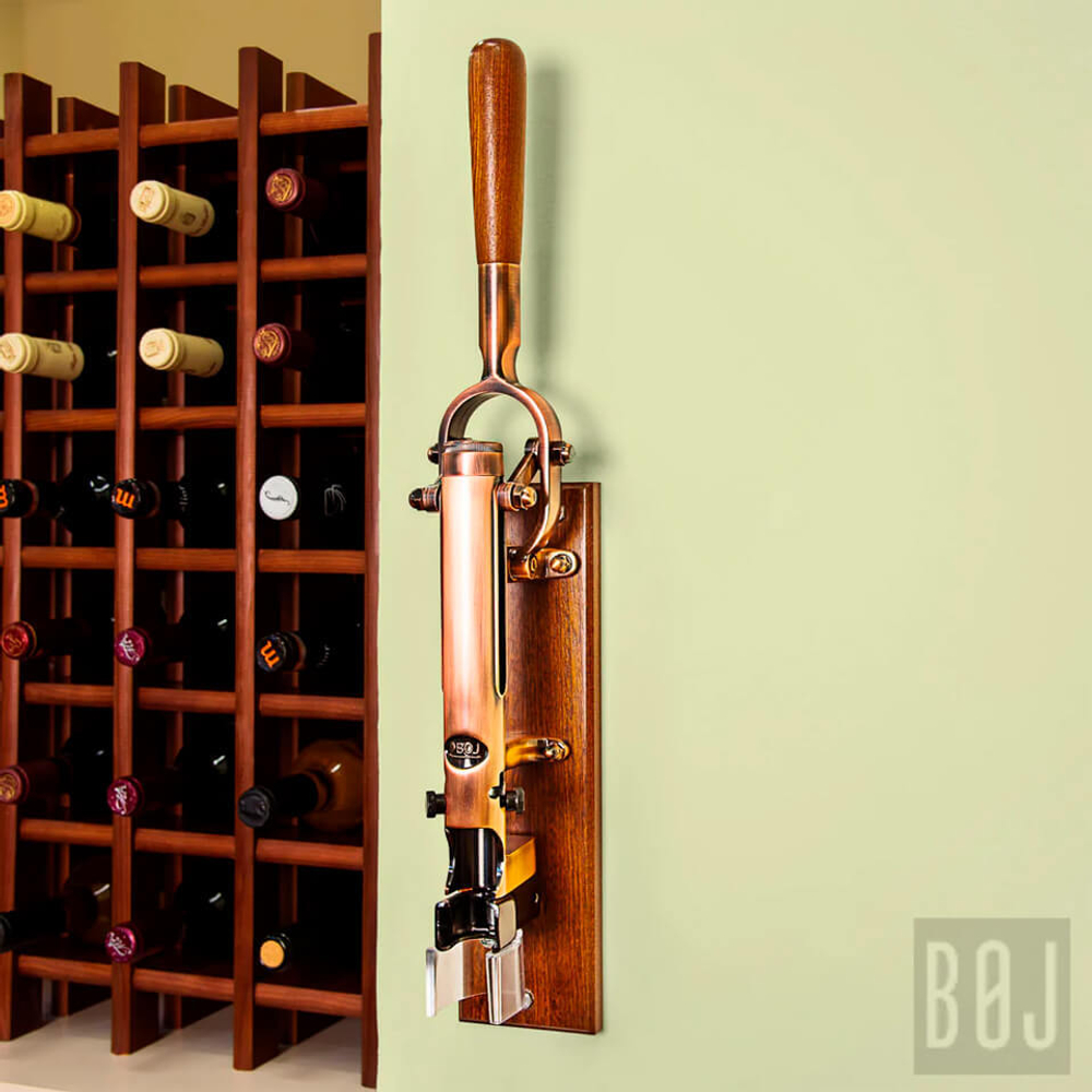 Штопор настенный для вина BOJ Traditional Wall Corkscrew Old Copper