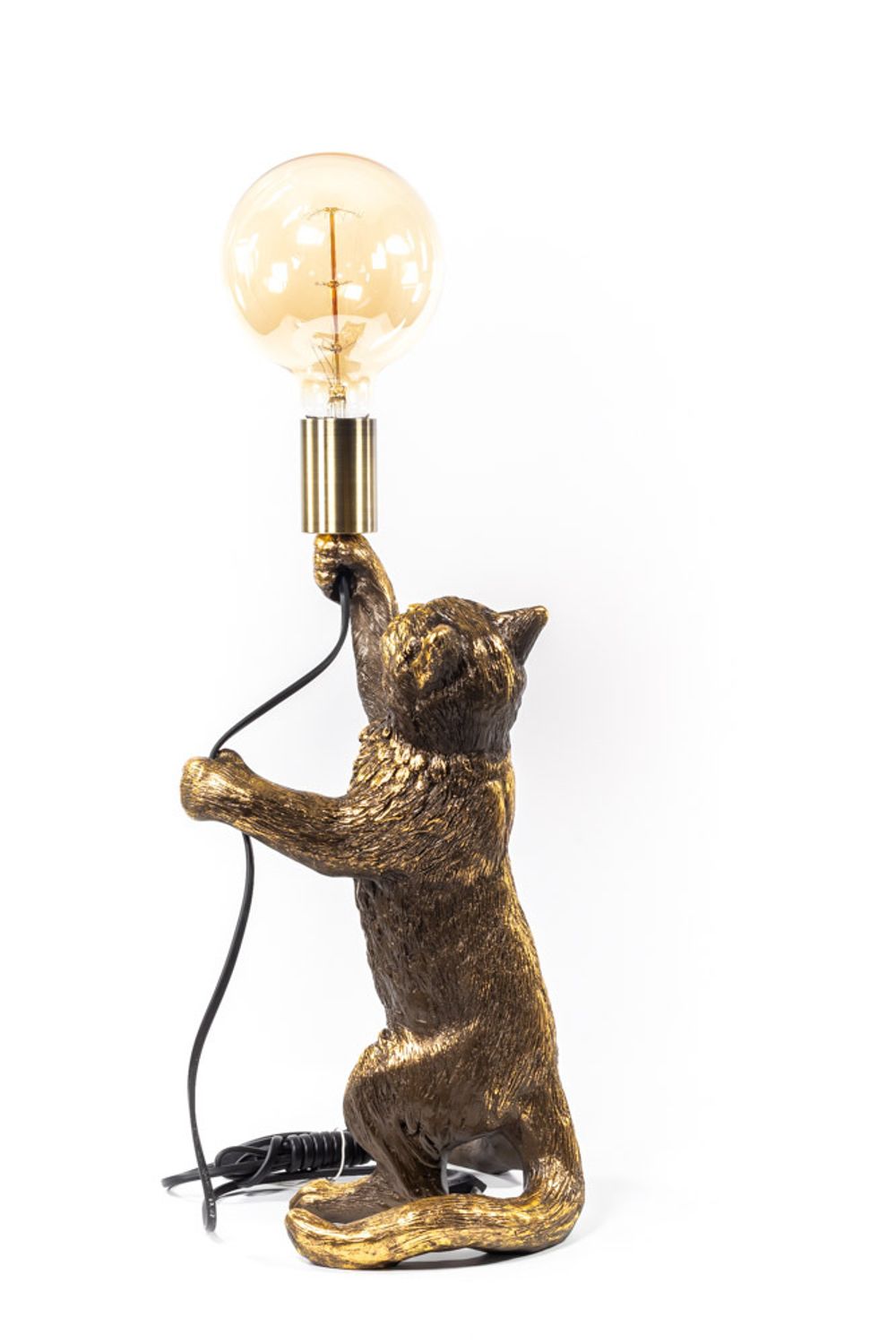 Настольная лампа Кот Эдисон Бронза