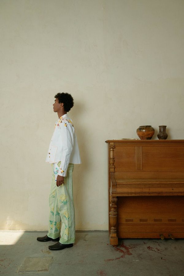 Рубашка с Хлопковой Аппликацией / Orange Applique Long Sleeve белая - фото 8