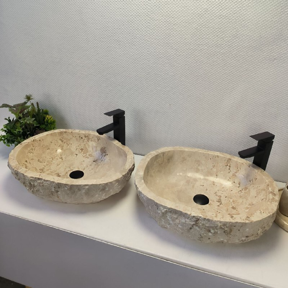 Раковина из мрамора ПАРА! Erozy Cream EM-62657 56*46*15 123