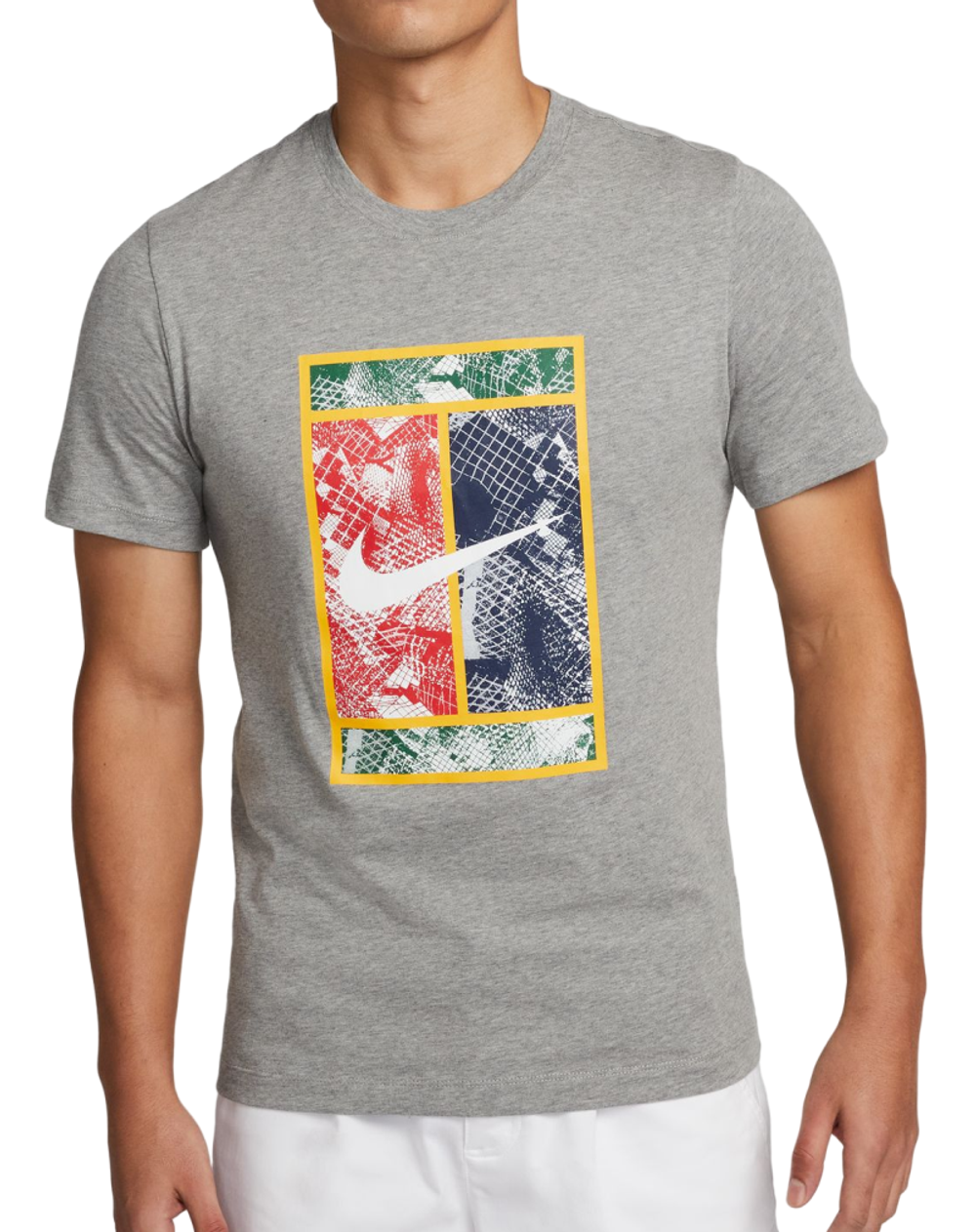 Футболка мужская теннисная Nike Court Tennis T-Shirt - dark grey heather