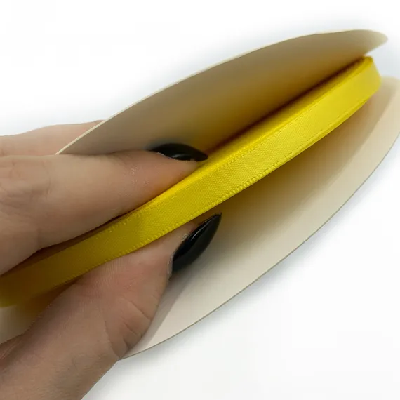 Атласная лента 6 мм, желтая, Arta-F