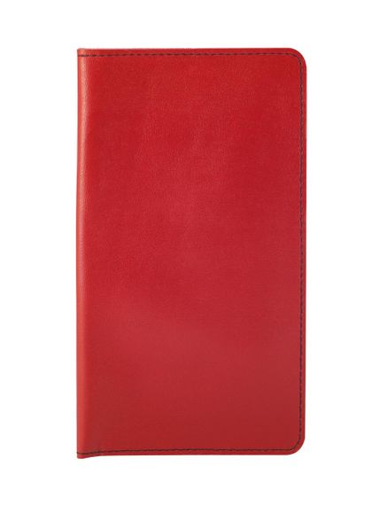 Фото функционального кошелька Классический из красной кожи, вид фасад.