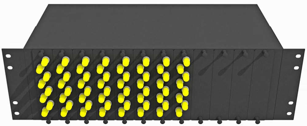 Кросс оптический стоечный  TopLAN КРС-Top-3U-64ST/U-OM2-BK