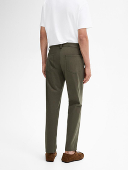 Massimo Dutti Зауженные джинсовые брюки из смесового хлопка, хаки