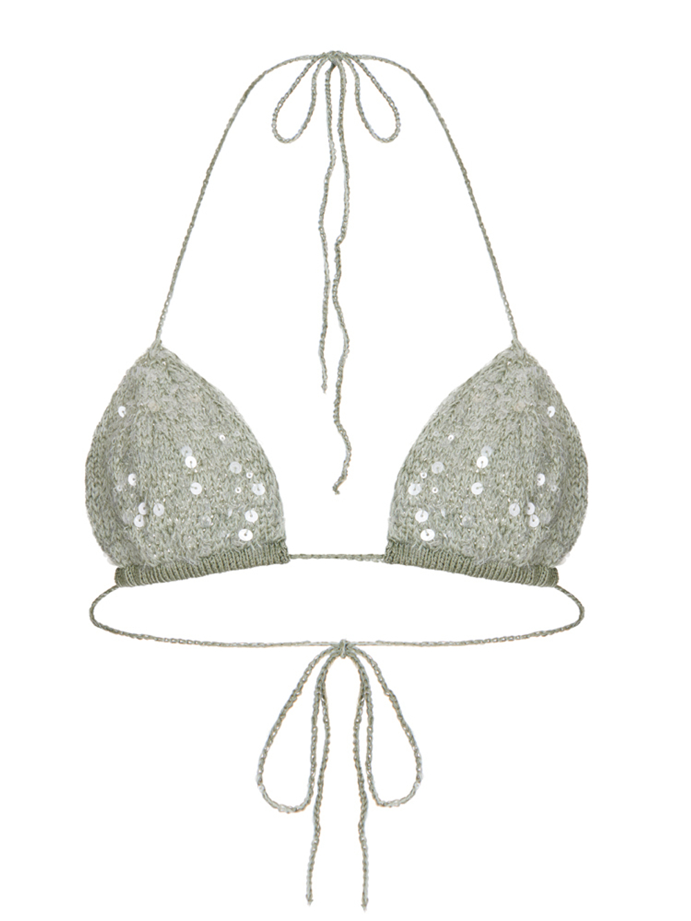 Вязаный лиф Matcha зеленый