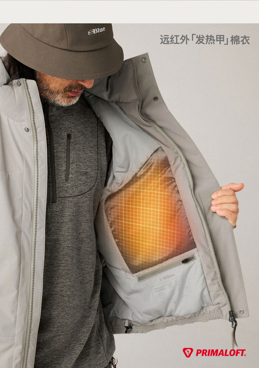 Куртка TDM Men's Far-Infrared Heated PrimaLoft Gold P-Cotton Water-Resistant Work Jacket.