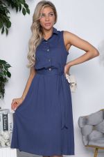 Платье с кокеткой (темно-синее) П10490 LT Collection