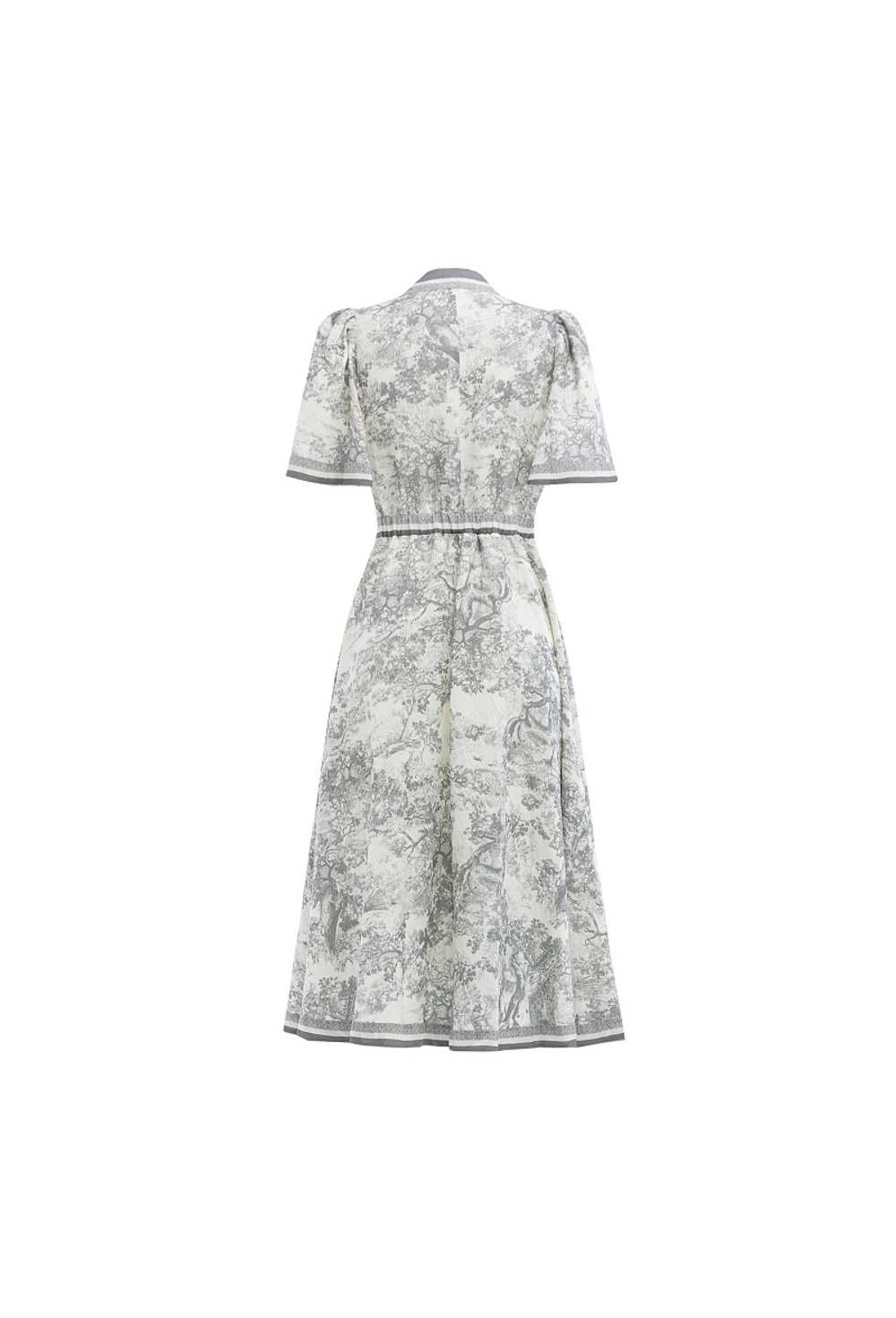 Платье льняное на пуговицах серо-белое 07-01-25 SS