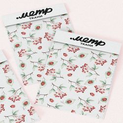 Ткань мембрана рябина на ветках