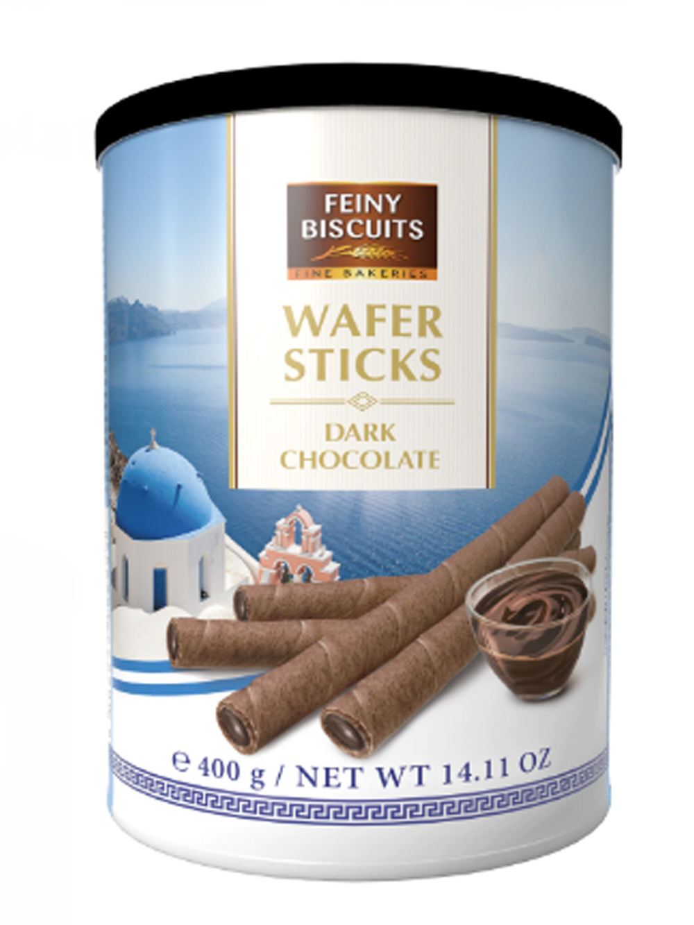 Вафельные трубочки Feiny Biscuits с кремом из темного шоколада(50%) 400г