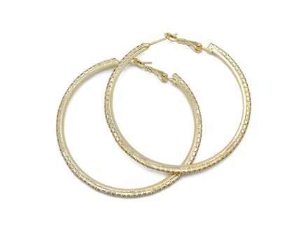 Серьги-Кольца со стразами 53мм